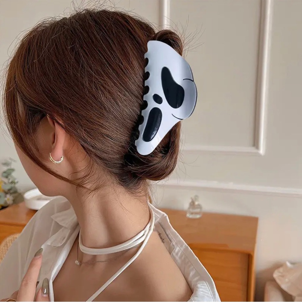 SCREAM GHOST FACE MASK HALLOWEEN SCARY HORROR MOVIE HAIR CLAW CLIP NEW!!